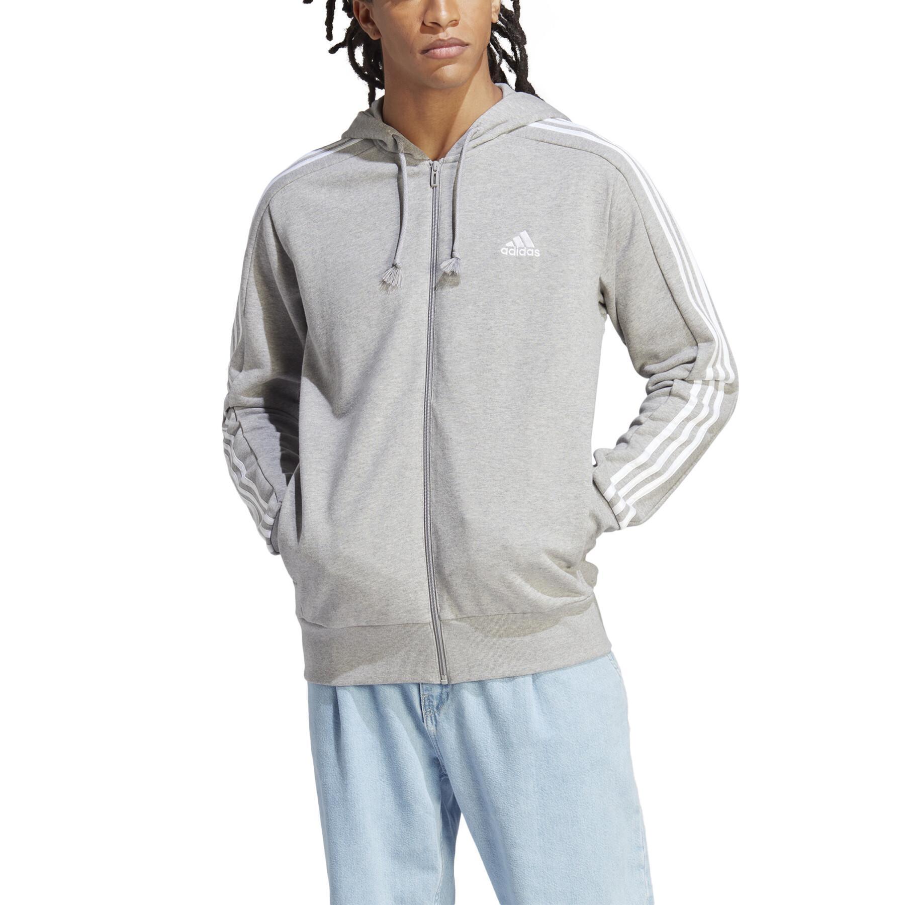 Sweatshirt pile con cappuccio adidas Essentials 3-Stripes