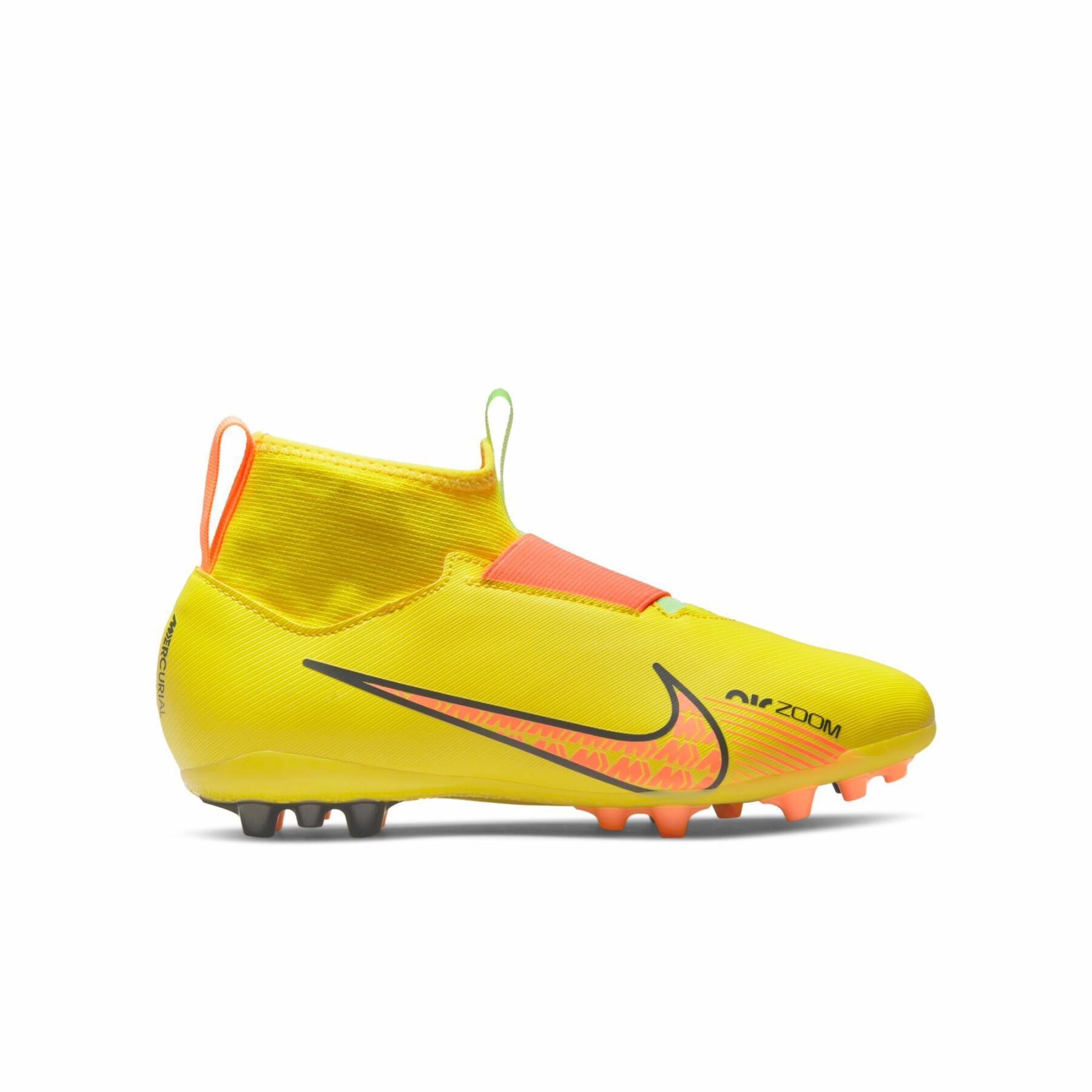 Zoom mercurial superfly 9 academy ag scarpe da calcio per bambini - confezione lucida