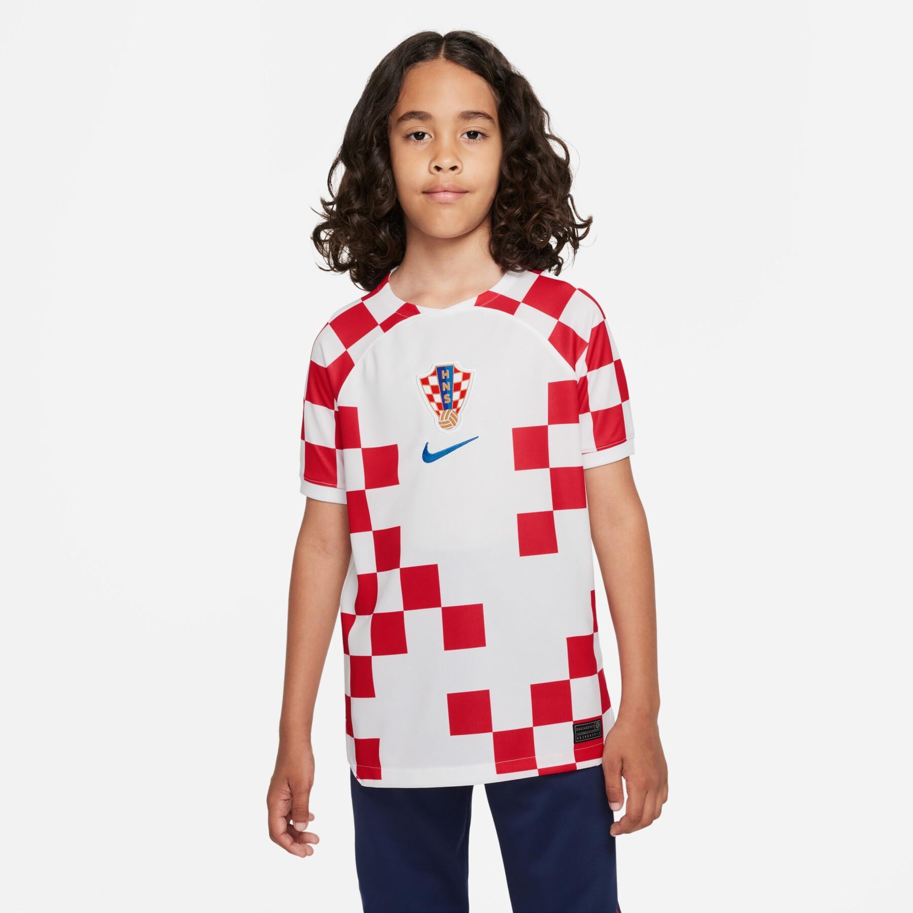 Maglia da bambino per la Coppa del Mondo 2022 Croatie