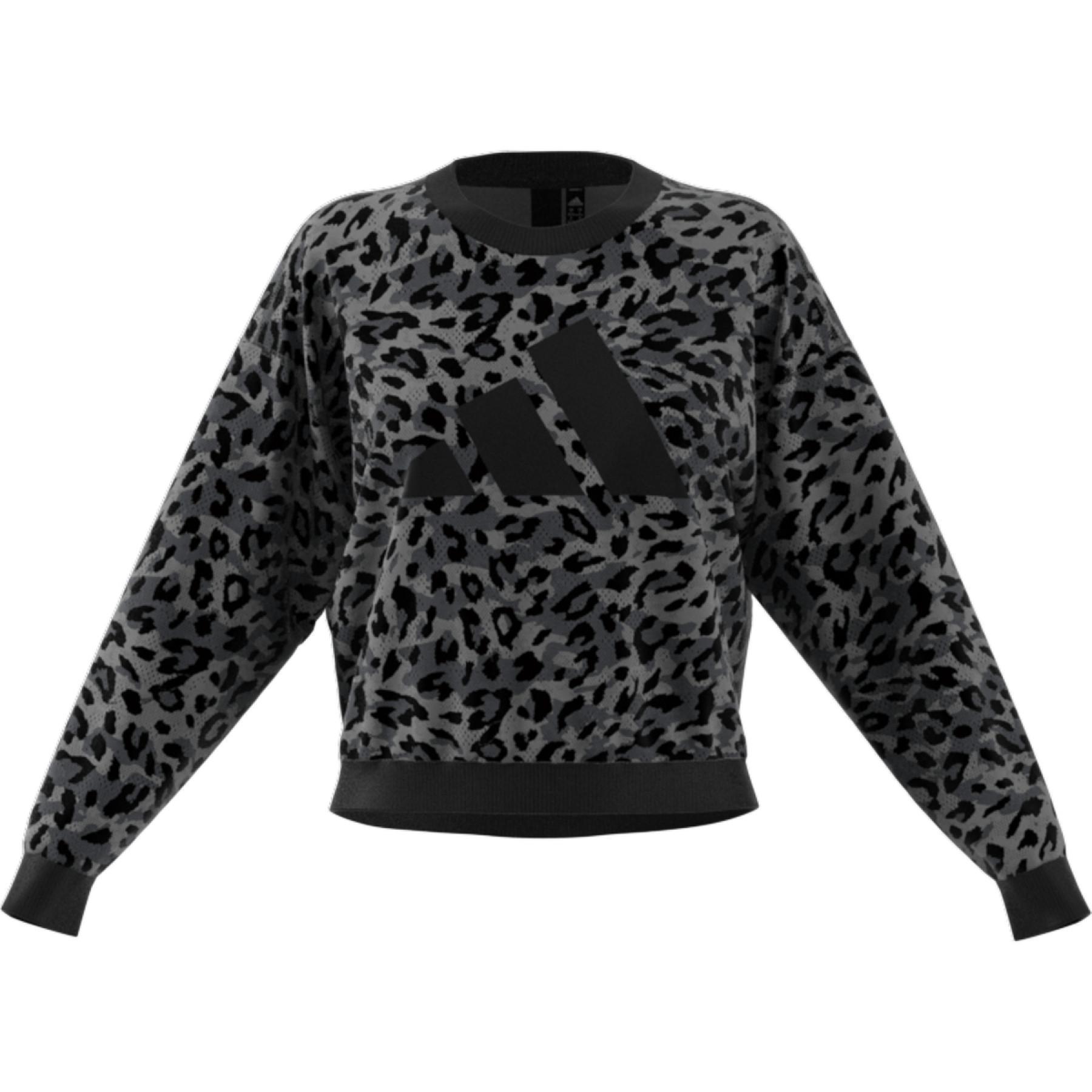 Felpa da donna adidas Sportswear Leopard-Print