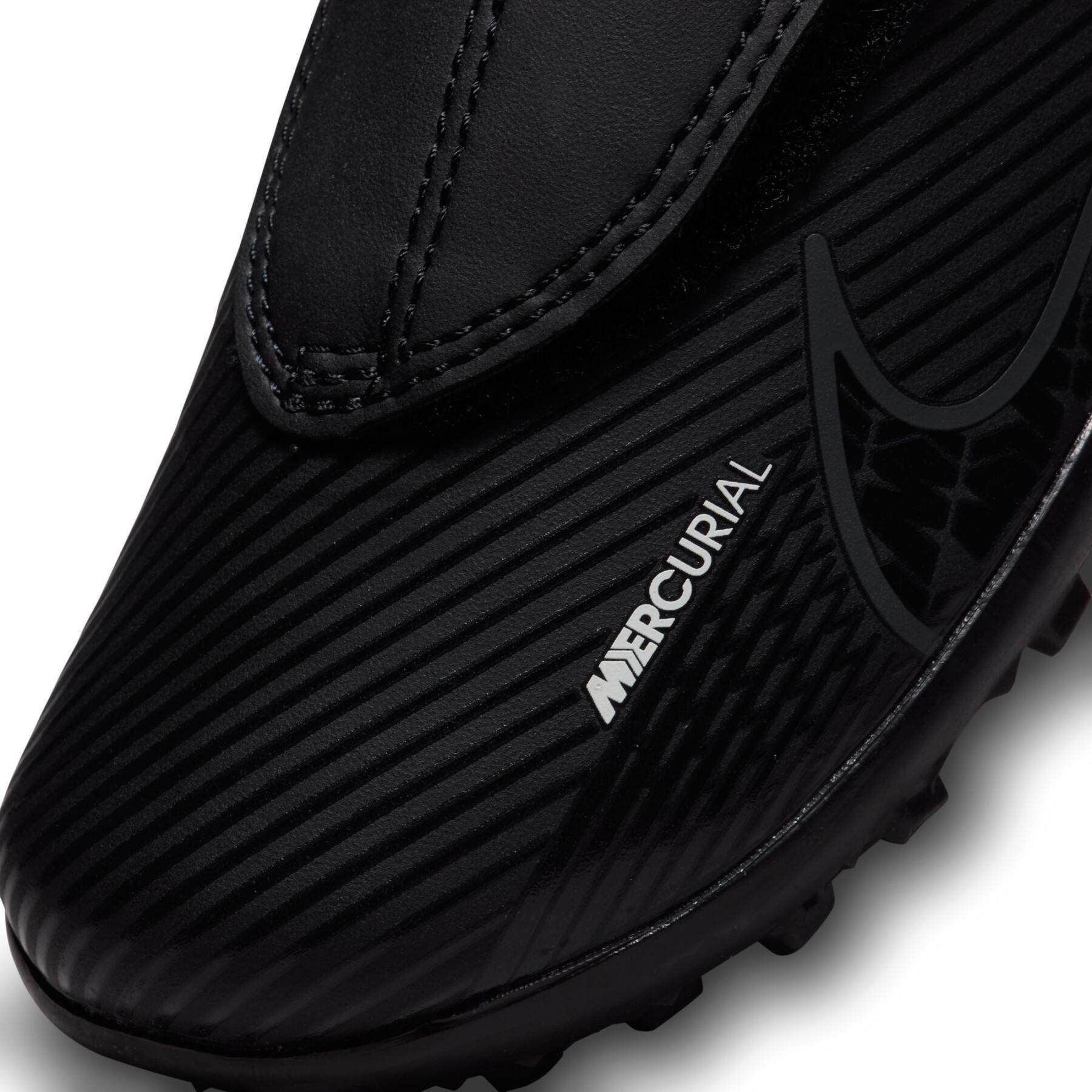 Scarpe da calcio per bambini Nike Mercurial Vapor 15 Club TF - Shadow Black Pack