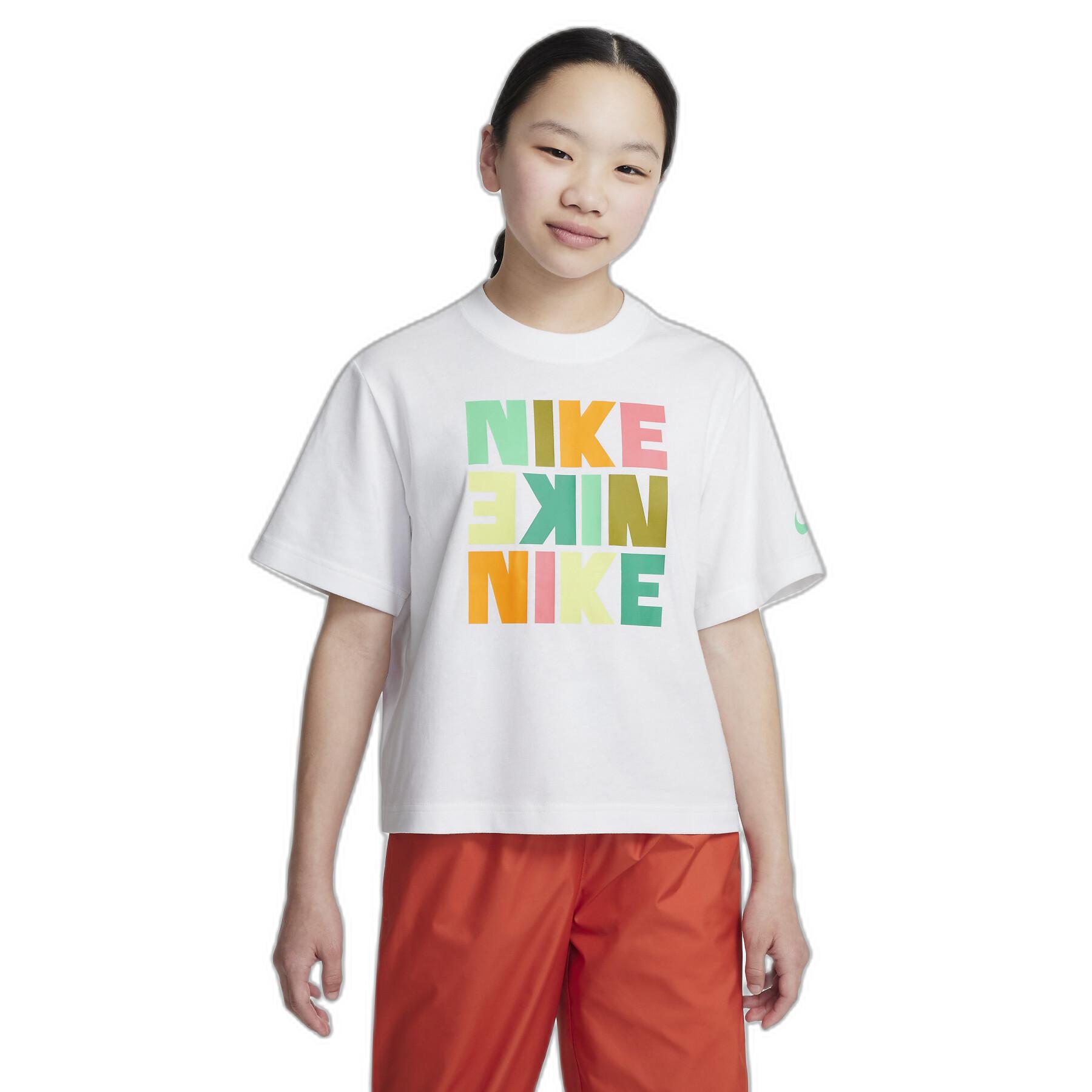 Maglietta da ragazza Nike Boxy Print