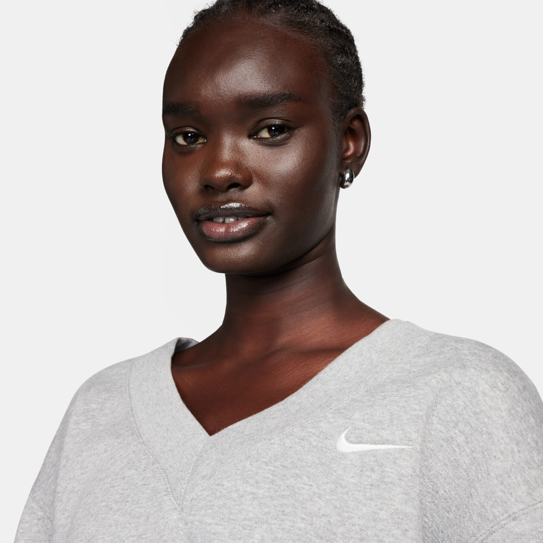 Felpa donna con scollo a V Nike Phoenix Fleece
