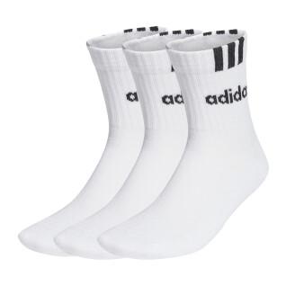 Mezzi calzini lineari per bambini adidas 3-Stripes (x3)