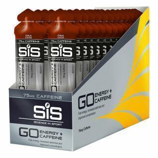 Confezione da 30 gel energetici Science in Sport Go + Cafeine Cola & Caffeinne - 60 ml