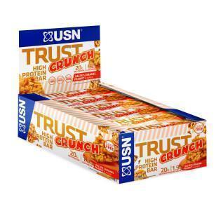 Confezione da 12 barrette trust crunch USN Caramel salé et cacahuète 60g