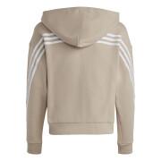 Sweatshirt felpa con cappuccio per ragazze adidas Future Icons 3-Stripes