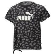 Maglietta bambina con stampa animalier annodata Puma ESS+ AOP